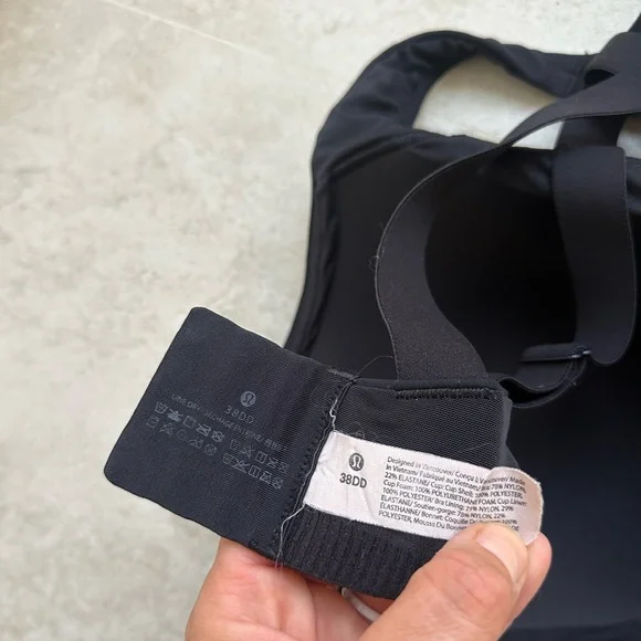 Lululemon Energy Bra *High Support, B–DDD Cups Black 38DD - Picture 8 of 11